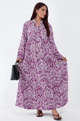 Comfortabele Patroon Maxi-jurk