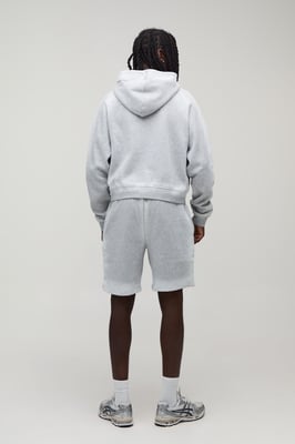 Oversized Shrunken Man Sport Drop Shoulder Raglan Hooded Short Tracksuit