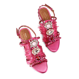 Kurt Geiger London Leather Jewel Fringe Sandal Sandals