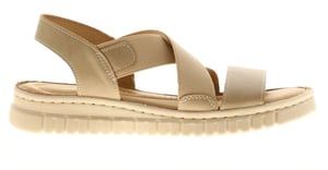 Ever So Soft Womens Sandals Low Wedge United Elasticated taupe