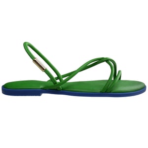 Women's Havaianas Una Solid Patterned Toe Post Sandals in Green