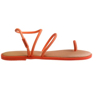 Women's Havaianas Una Toe Post Thong Toe Flat Sandals in Beige