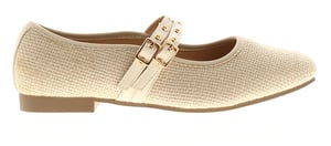 Apache Womens Flat Shoes Halima Buckle beige
