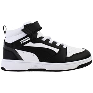 Puma Rebound V6 Mid Kids Black/White Trainers
