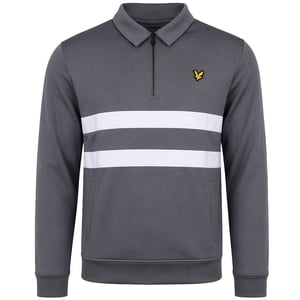 Lyle & Scott Wide Stripe Mens Grey Sweater