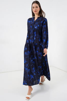 Gepubliceerd V-hals Maxi Jurk