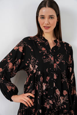 Gepubliceerd V-hals Maxi Jurk