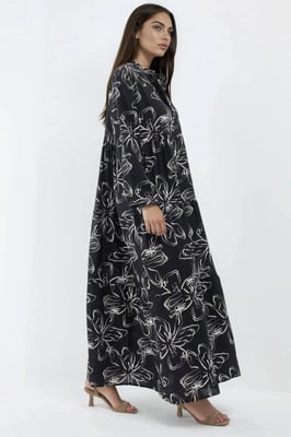 Comfortabele Geprinte Maxi-Jurk