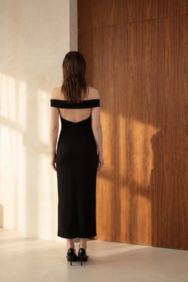 One-Shoulder Bodycon Maxi Jurk met Split
