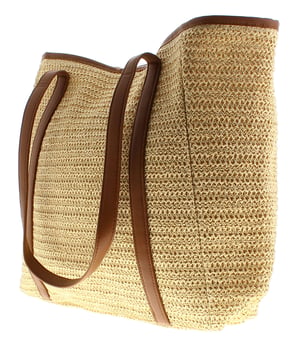 Womens Large Tote Bag Lounge Press Stud Fastening natural tan