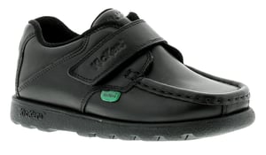 Kickers Boys School Shoes Fragma Strap3 Infant Leather Touch Fasten black