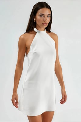 Halter-Neck Open-Back jurk
