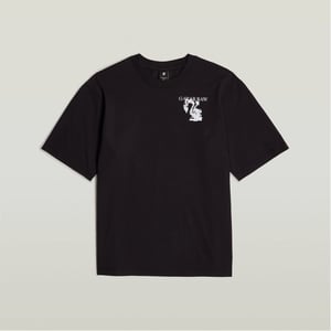 Men's G Star Industrial Regular Fit Crew Neck T-Shirt in Dk Black