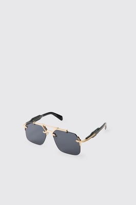 Aviator Shield Tinted Sunglasses