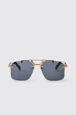Aviator Shield Tinted Sunglasses
