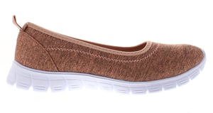 Platino Womens Flat Shoes Pumps Fluke Slip On pink