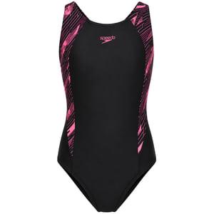 Speedo Hyperboom Splice Muscleback Kids Black Swimsuit