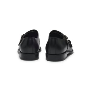 Men's Boss Derrek Monk Capped Toe Block Heel Oxfords in Black