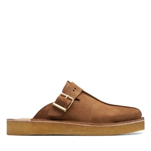 Men's Clarks Originals Trek Mule Suede Boat Shoes in Brown