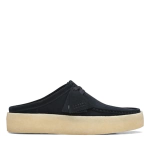 Men's Clarks Originals Wallabee Cup Suede Boat Shoes in Black