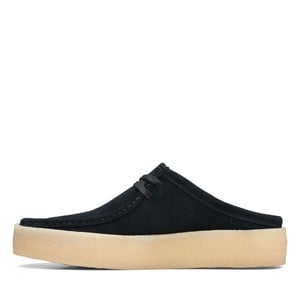 Men's Clarks Originals Wallabee Cup Suede Boat Shoes in Black