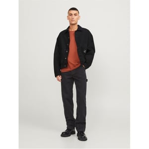 Men's Jack and Jones Eddie Carpenter Relaxed Fit Jeans in Black