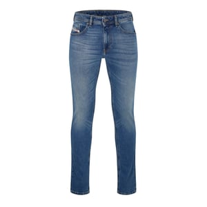 Men's Diesel Mid Rise Straight Leg Jeans in Blue Denim