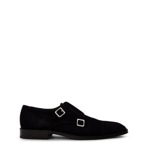 Men's Boss Derrek Monk Capped Toe Block Heel Oxfords in Dark Blue