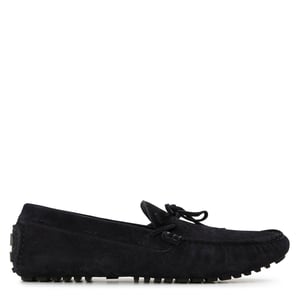 Men's Boss Moccasin-style Slider Slippers in Dark Blue
