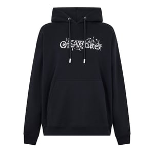 Men's Off White Bookish Skt Hoody in Black-White