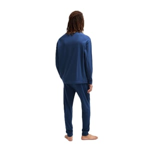 Men's Boss Laze Hooded Solid Patterned Jacket in Dark Blue