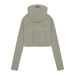 Women's adidas Athletics Cropped Hooded Sweatshirt in Clay