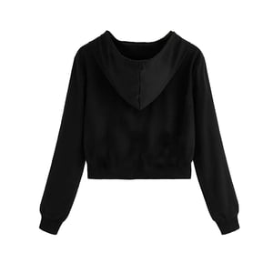 Women's Miso Cropped Hoodie in Black