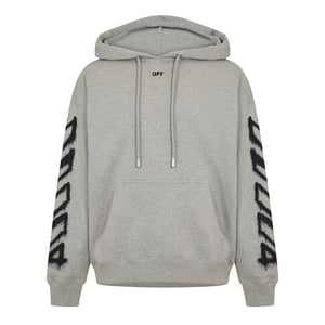 Men's Off White Overhead Hoodie in Light Grey