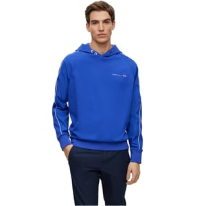 Men's Boss Hooded Neck Raglan Sleeve Sweatshirt in Bright Blue