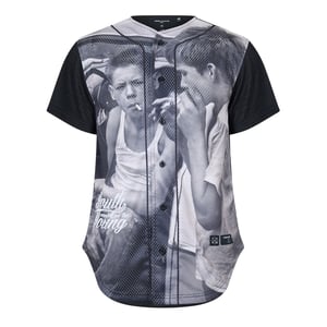 Men's Criminal Damage Youth Baseball Top in Black