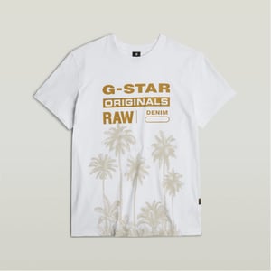 Men's G Star Regular Fit Crew Neck T-Shirt in White