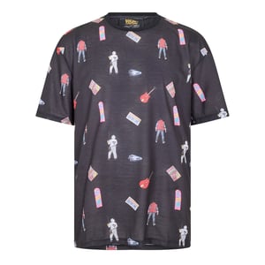 Men's Criminal Damage Future Crew Neck Short Sleeve Jersey T-Shirt in Black
