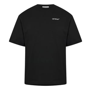 Men's Off White T Shirt in Black