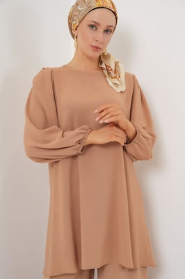 Tunic & Wijde Pantalon Twee-Delige Set