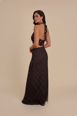 Print Maxi Skirt & Halter Neck Top Co-ord Set