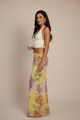 Print Maxi Skirt & Halter Neck Top Co-ord Set