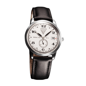 JUNKERS Dessau 1926 Flatline Series Men's Quartz Watch with Black Leather Strap 6334-4