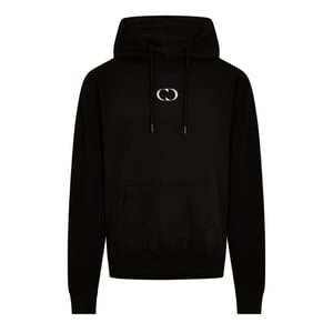 Men's Criminal Damage Hooded Neck Long Sleeve Sweatshirt in Black