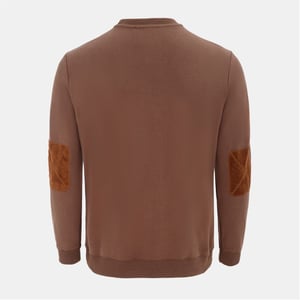 Men's Howick Crew Neck Jumper in Dark Brown