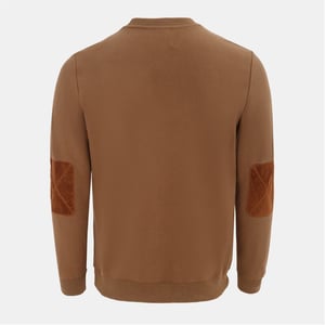 Men's Howick Crew Neck Jumper in Brown