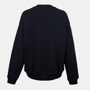 Men's Off White Skate Crew Neck Long Sleeve Drop Shoulder Sweatshirt in Black-White