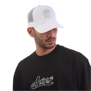 Accessories Avirex Solid Patterned Starrett Trucker Cap with Logo in White