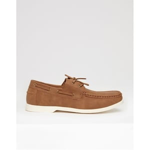 Men's Threadbare Archery Moc Toe Lace-Up Boat Shoes in Tan