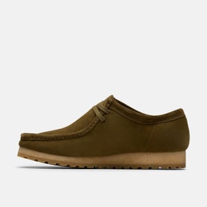 Men's Clarks Originals Wallabee RB Boat Shoes in Green